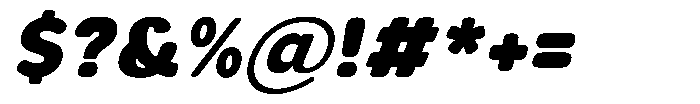Aukim II Circled Black Italic Font OTHER CHARS