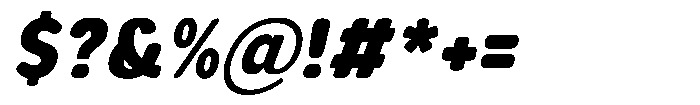 Aukim II Circled Black Narrow Italic Font OTHER CHARS