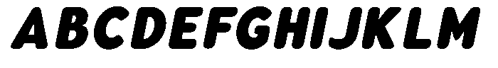 Aukim II Circled Black Narrow Italic Font UPPERCASE