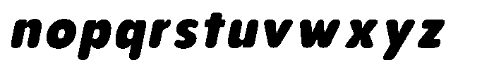 Aukim II Circled Black Narrow Italic Font LOWERCASE