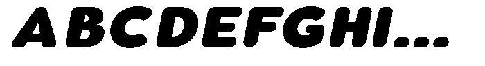 Aukim II Circled Black Wide Italic Font UPPERCASE