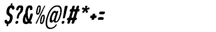 Aukim II Circled Bold Compressed Italic Font OTHER CHARS