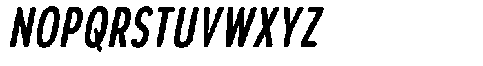 Aukim II Circled Bold Compressed Italic Font UPPERCASE
