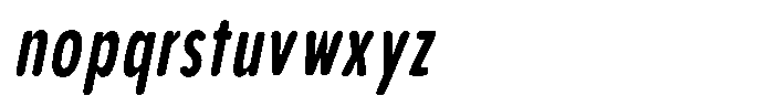 Aukim II Circled Bold Compressed Italic Font LOWERCASE