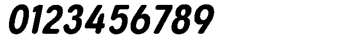 Aukim II Circled Bold Condensed Italic Font OTHER CHARS