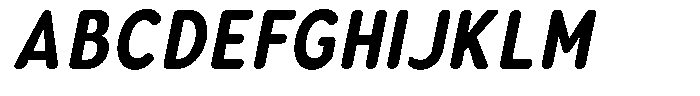 Aukim II Circled Bold Condensed Italic Font UPPERCASE