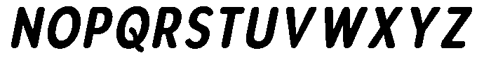 Aukim II Circled Bold Condensed Italic Font UPPERCASE