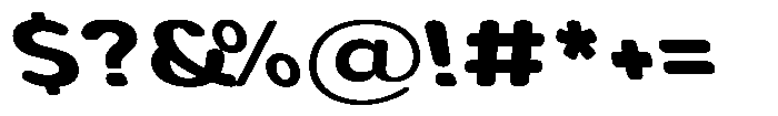 Aukim II Circled Bold Expanded Slanted Font OTHER CHARS