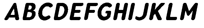 Aukim II Circled Bold Narrow Italic Font UPPERCASE