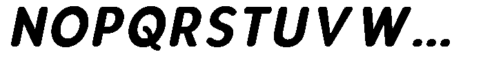 Aukim II Circled Bold Narrow Italic Font UPPERCASE