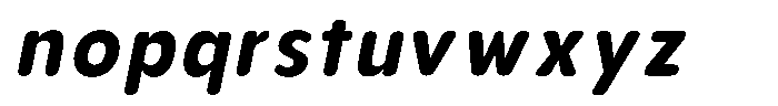 Aukim II Circled Bold Narrow Italic Font LOWERCASE