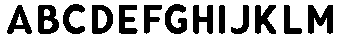 Aukim II Circled Bold Narrow Font UPPERCASE
