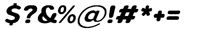 Aukim II Circled Bold Wide Italic Font OTHER CHARS