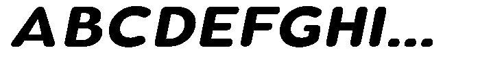 Aukim II Circled Bold Wide Italic Font UPPERCASE