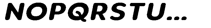 Aukim II Circled Bold Wide Italic Font UPPERCASE