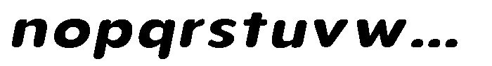 Aukim II Circled Bold Wide Italic Font LOWERCASE