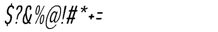 Aukim II Circled Compressed Italic Font OTHER CHARS