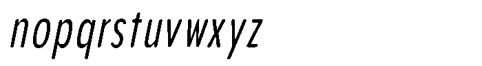 Aukim II Circled Compressed Italic Font LOWERCASE