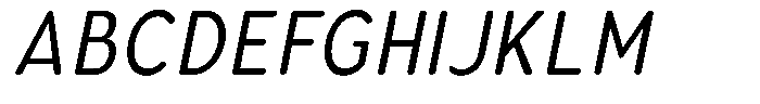 Aukim II Circled Condensed Italic Font UPPERCASE