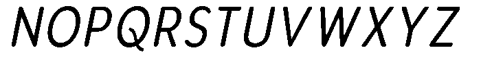 Aukim II Circled Condensed Italic Font UPPERCASE