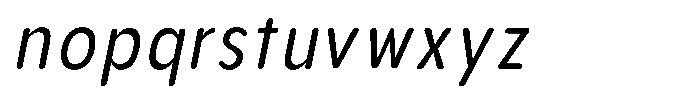 Aukim II Circled Condensed Italic Font LOWERCASE