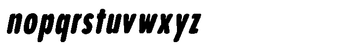 Aukim II Circled Extra Black Comp Italic Font LOWERCASE