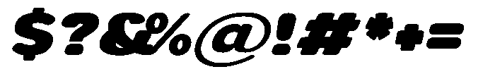 Aukim II Circled Extra Black Exp Italic Font OTHER CHARS