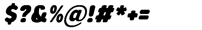 Aukim II Circled Extra Black Narrow Italic Font OTHER CHARS