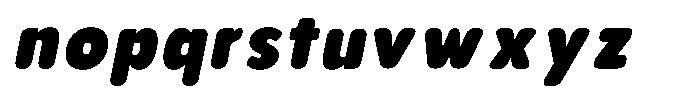 Aukim II Circled Extra Black Narrow Italic Font LOWERCASE