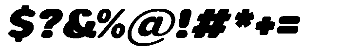 Aukim II Circled Extra Black Wide Italic Font OTHER CHARS