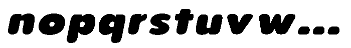 Aukim II Circled Extra Black Wide Italic Font LOWERCASE