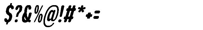 Aukim II Circled Extra Bold Comp Italic Font OTHER CHARS