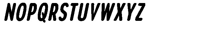 Aukim II Circled Extra Bold Comp Italic Font UPPERCASE