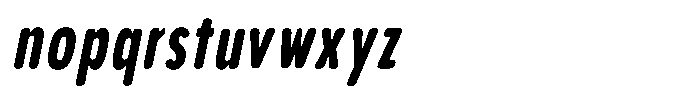 Aukim II Circled Extra Bold Comp Italic Font LOWERCASE