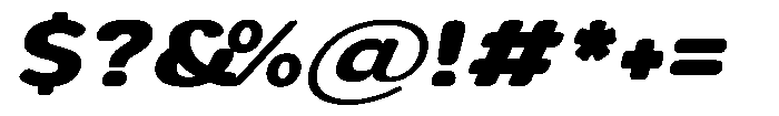 Aukim II Circled Extra Bold Exp Italic Font OTHER CHARS