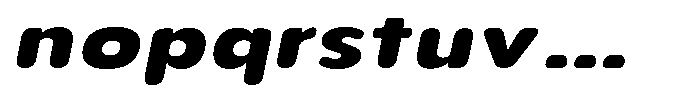 Aukim II Circled Extra Bold Exp Italic Font LOWERCASE