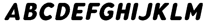 Aukim II Circled Extra Bold Narrow Italic Font UPPERCASE