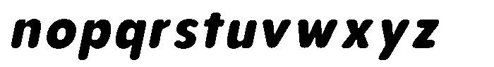 Aukim II Circled Extra Bold Narrow Italic Font LOWERCASE