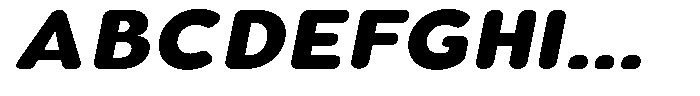 Aukim II Circled Extra Bold Wide Italic Font UPPERCASE