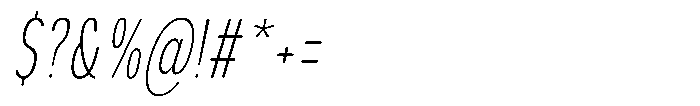 Aukim II Circled Extra Light Comp Italic Font OTHER CHARS