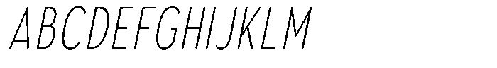 Aukim II Circled Extra Light Comp Italic Font UPPERCASE