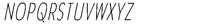 Aukim II Circled Extra Light Comp Italic Font UPPERCASE