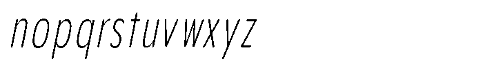 Aukim II Circled Extra Light Comp Italic Font LOWERCASE