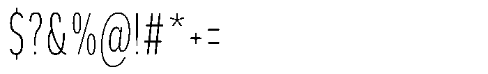 Aukim II Circled Extra Light Comp Font OTHER CHARS