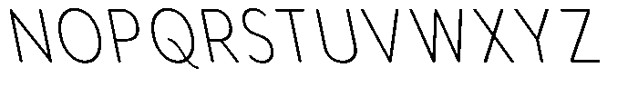 Aukim II Circled Extra Light Condensed Sl Font UPPERCASE