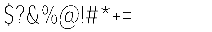 Aukim II Circled Extra Light Condensed Font OTHER CHARS