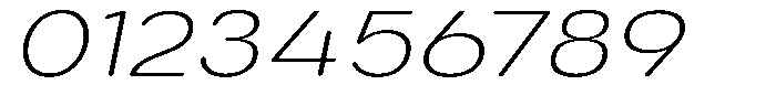 Aukim II Circled Extra Light Exp Italic Font OTHER CHARS