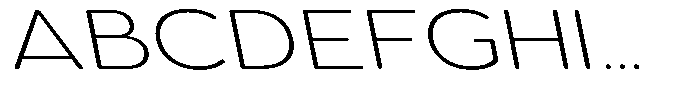 Aukim II Circled Extra Light Exp Sl Font UPPERCASE