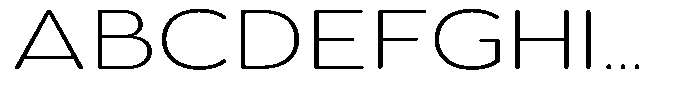 Aukim II Circled Extra Light Exp Font UPPERCASE