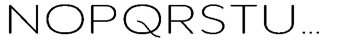 Aukim II Circled Extra Light Exp Font UPPERCASE